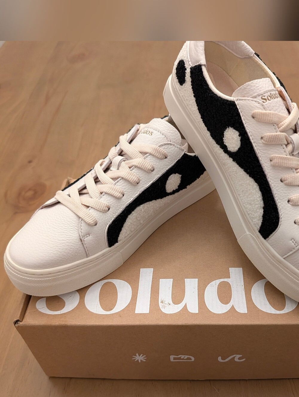 Soludos For Anthropologie Yin Yang Platform Sneakers Women's Size 9 1/2 NIB